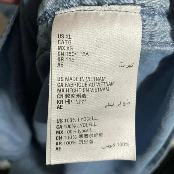 Style & Co denim short sleeved blouse size XL - Picture 5 of 5